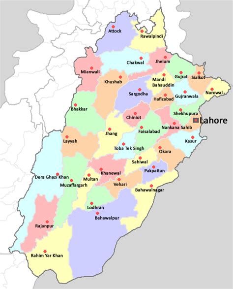 List of cities in Punjab province of Pakistan.